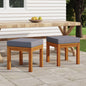 Garden Stools with Cushions 2 pcs Acacia Wood 40x40x42 cm