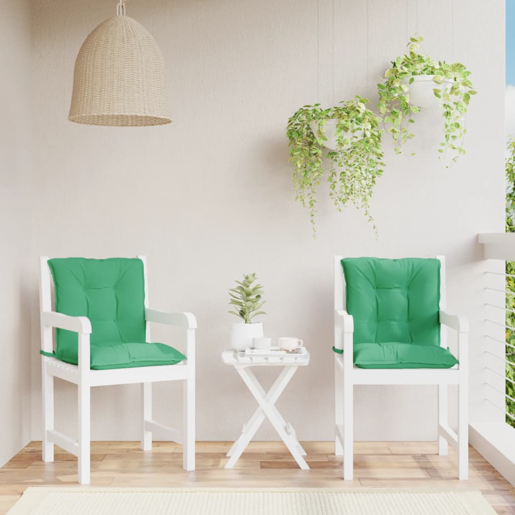 Cojín silla jardín respaldo bajo 2 uds tela Oxford antracita
