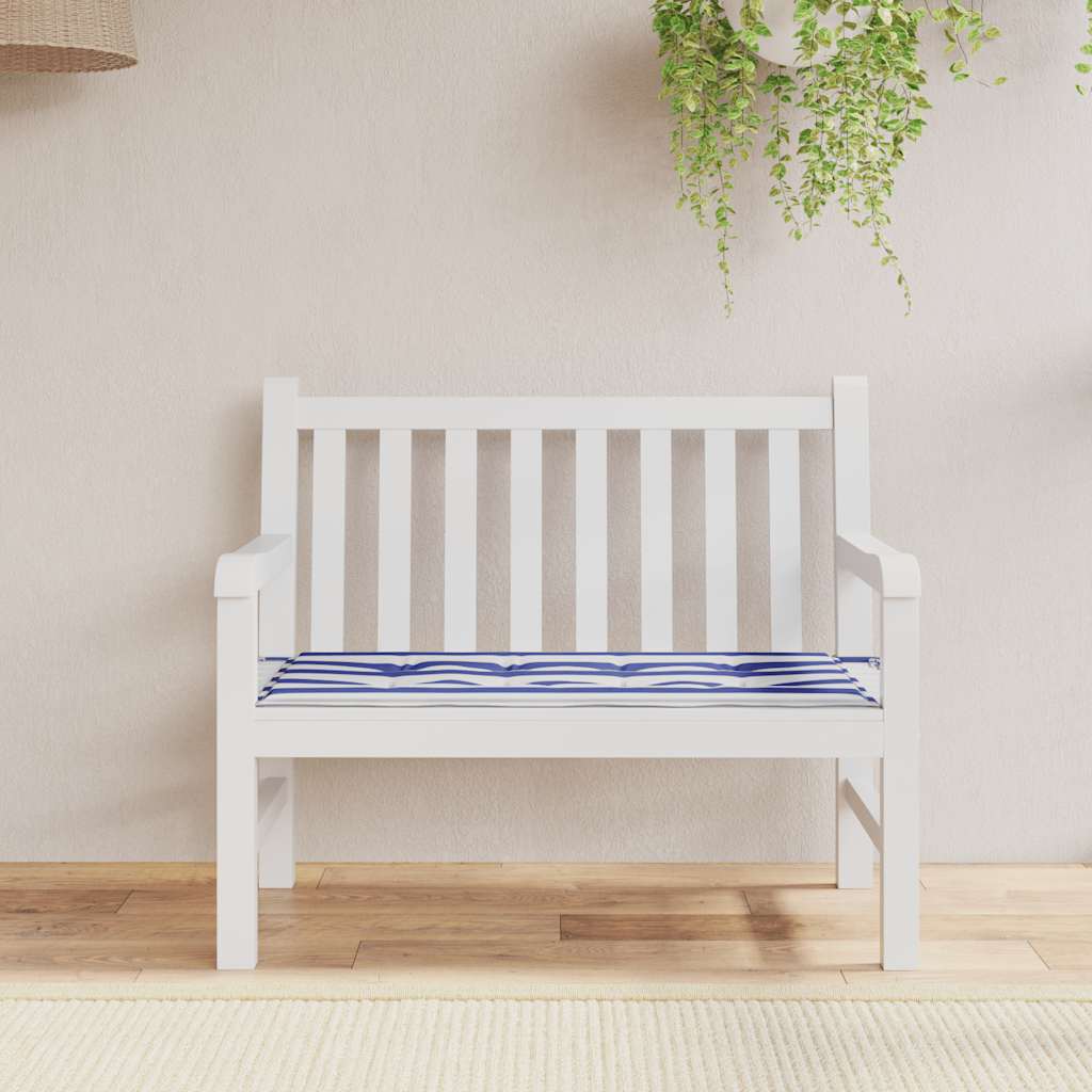 Cojín banco de jardín tela Oxford estampado hojas 100x50x3 cm