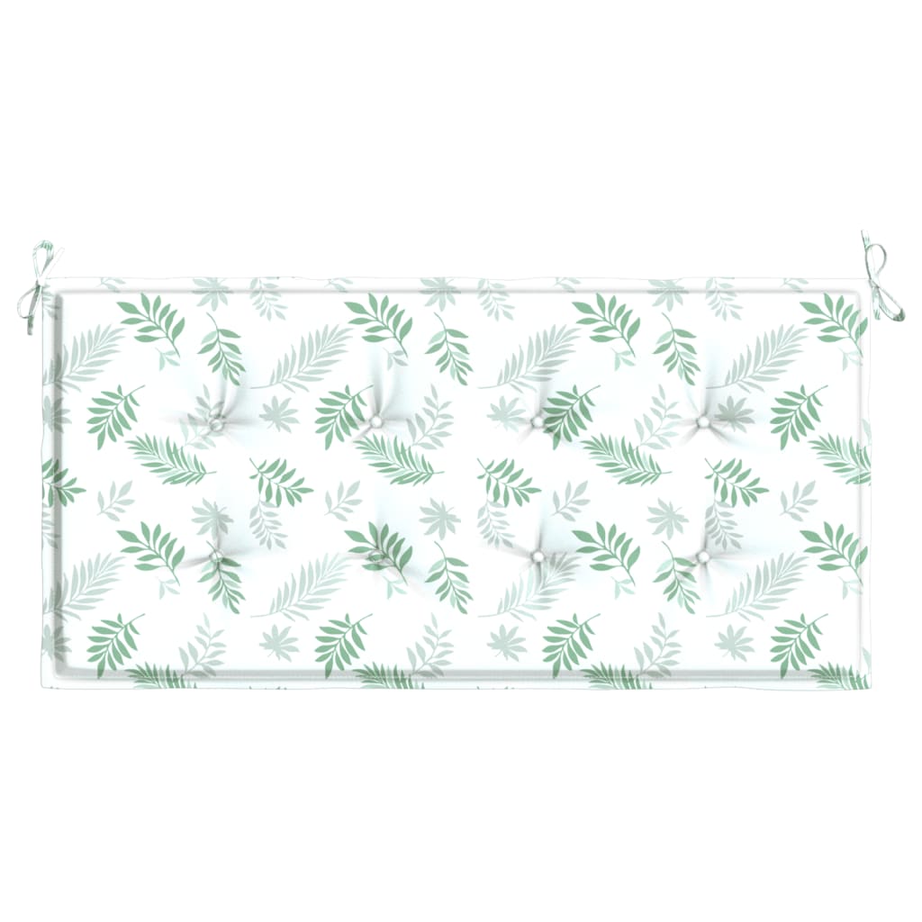 Cojín banco de jardín tela Oxford estampado hojas 100x50x3 cm