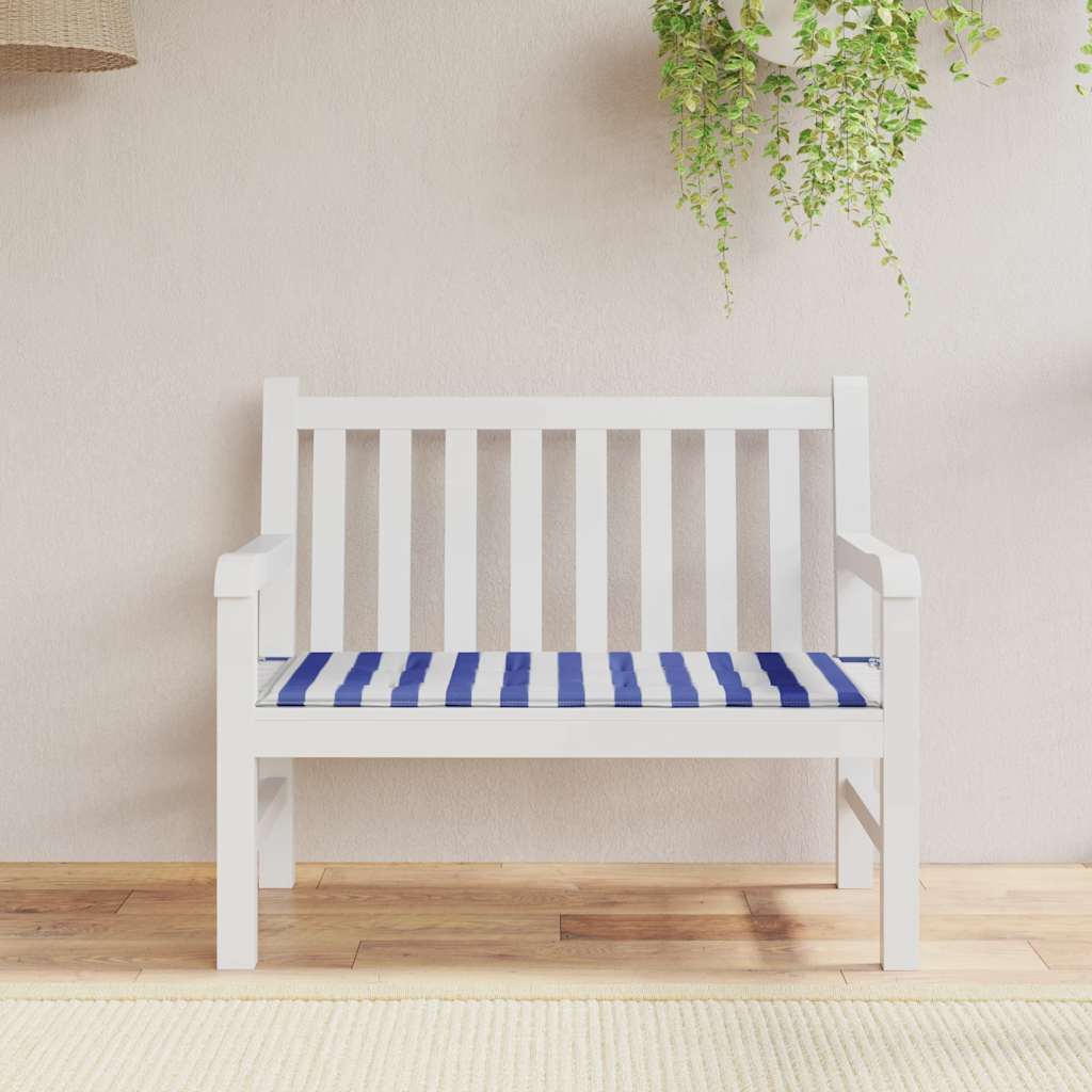 Cojín banco de jardín tela Oxford estampado hojas 100x50x3 cm