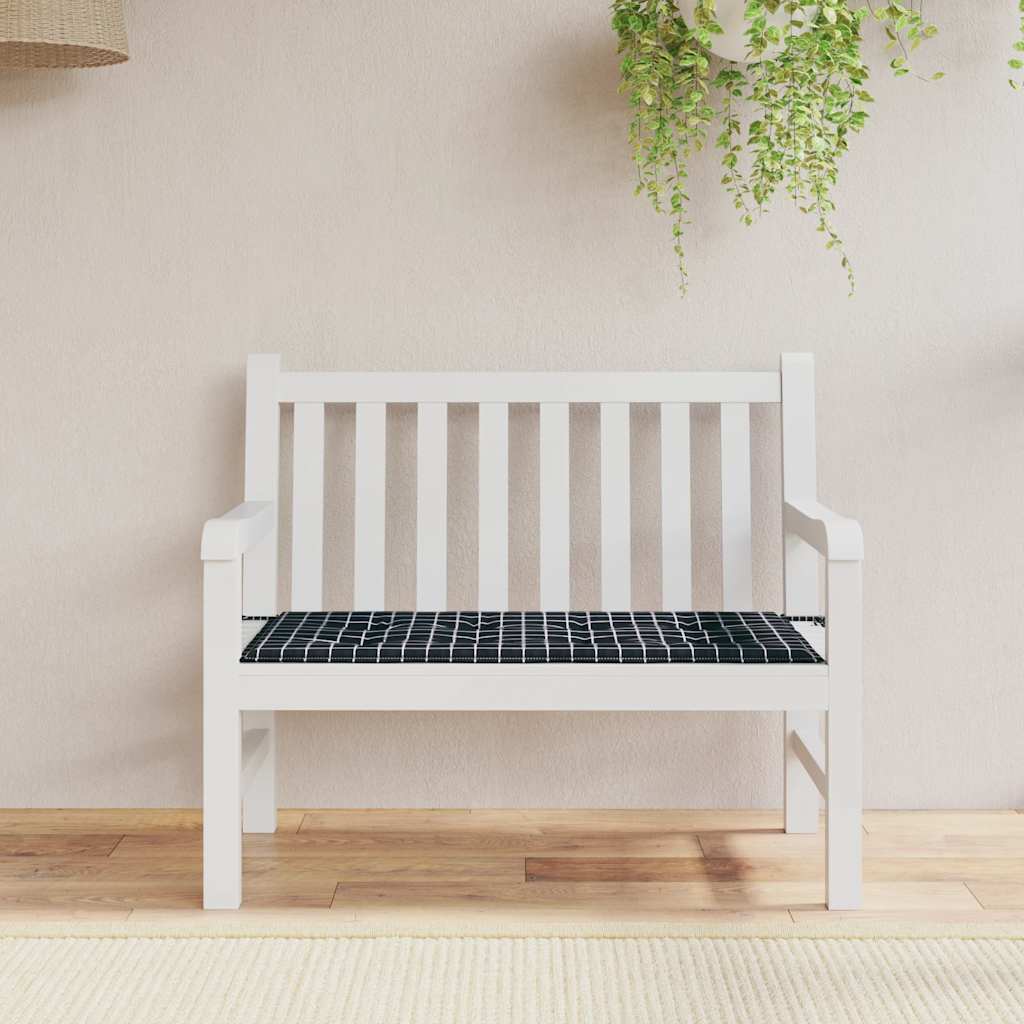 Cojín banco de jardín tela Oxford estampado hojas 100x50x3 cm