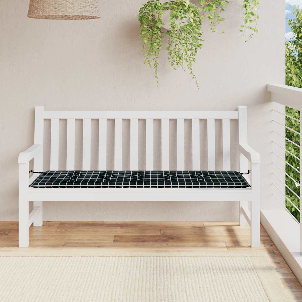 Cojín banco de jardín tela Oxford estampado hojas 100x50x3 cm