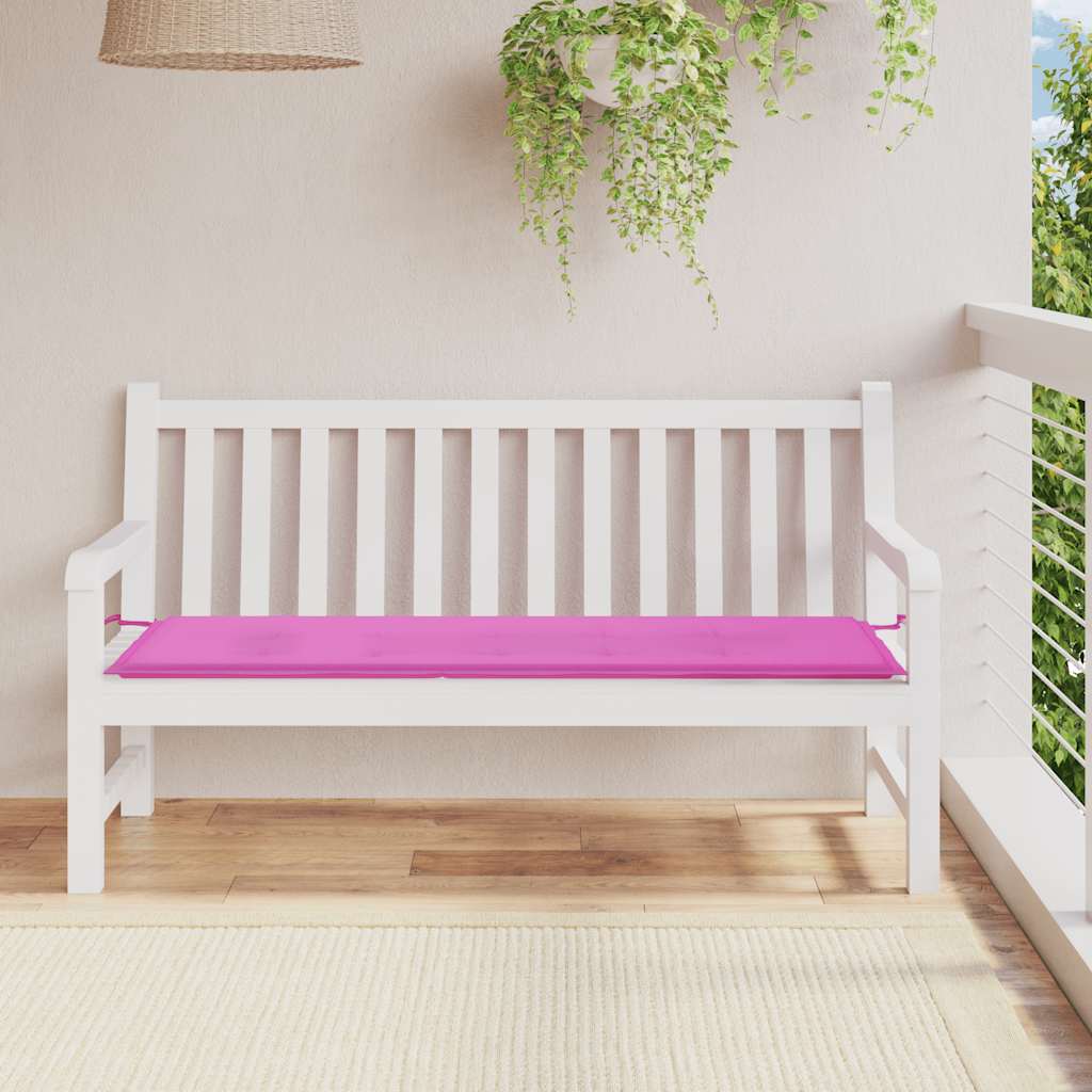 Cojín banco de jardín tela Oxford estampado hojas 100x50x3 cm