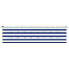 Cojín de banco de jardín tela a rayas azul y blanco 200x50x4 cm