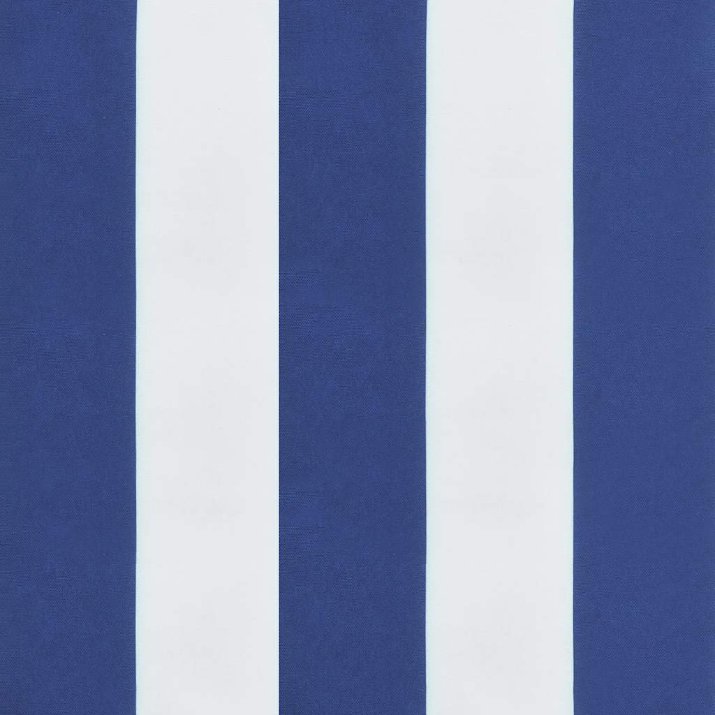 Cojín de banco de jardín tela a rayas azul y blanco 200x50x4 cm