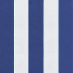 Cojín de banco de jardín tela a rayas azul y blanco 200x50x4 cm