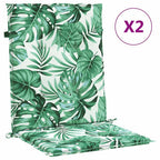 Cojines de Respaldo Hoja 2 pcs Patrón de hoja 100 x 50 x 3 cm