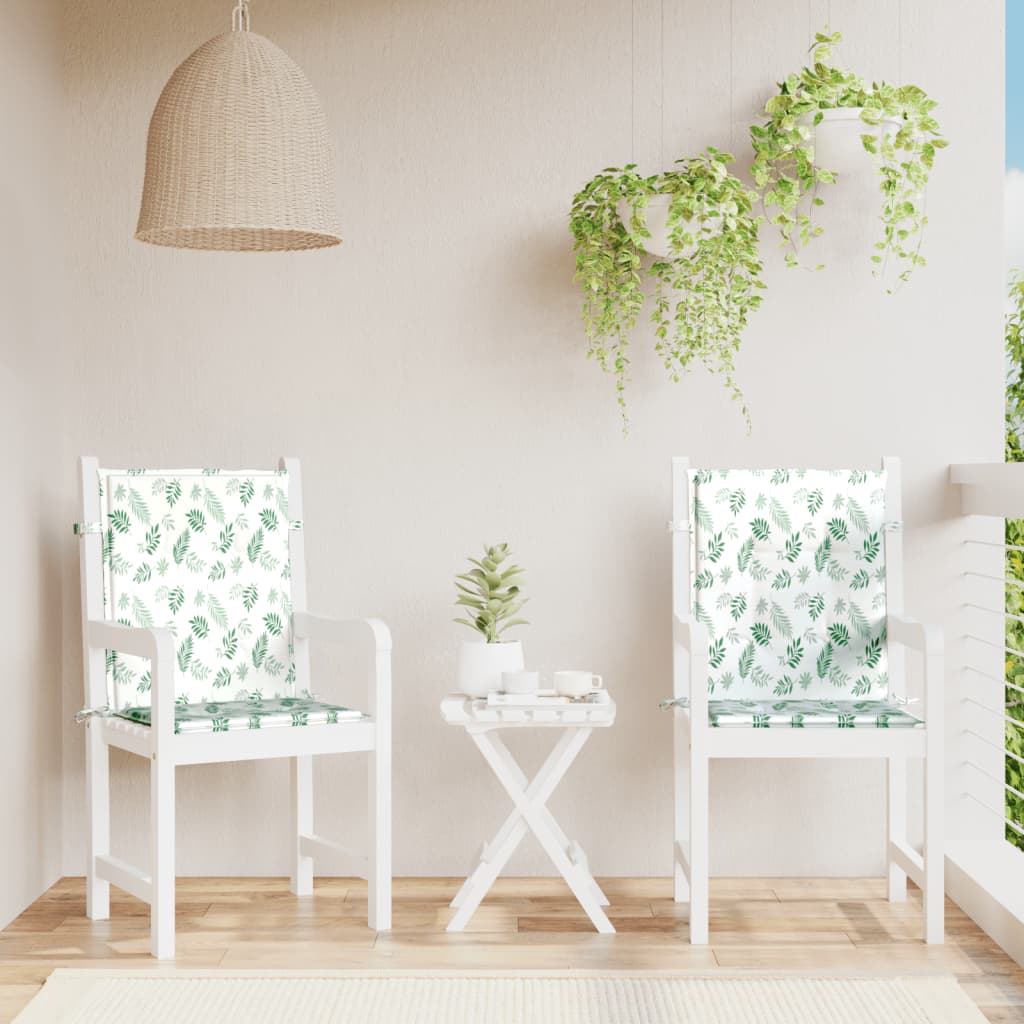 Cojín silla jardín respaldo bajo 2 uds tela Oxford antracita