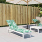 Blue sun lounger cushion (75+105)x50x4 cm