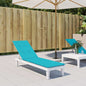Blue sun lounger cushion (75+105)x50x4 cm