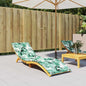 Sun lounger cushion Leaf pattern 200 x 70 x 3 cm Oxford fabric