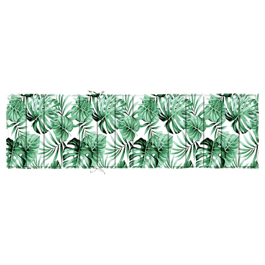 Cojín de tumbona Patrón de hoja 200 x 70 x 3 cm Tela Oxford