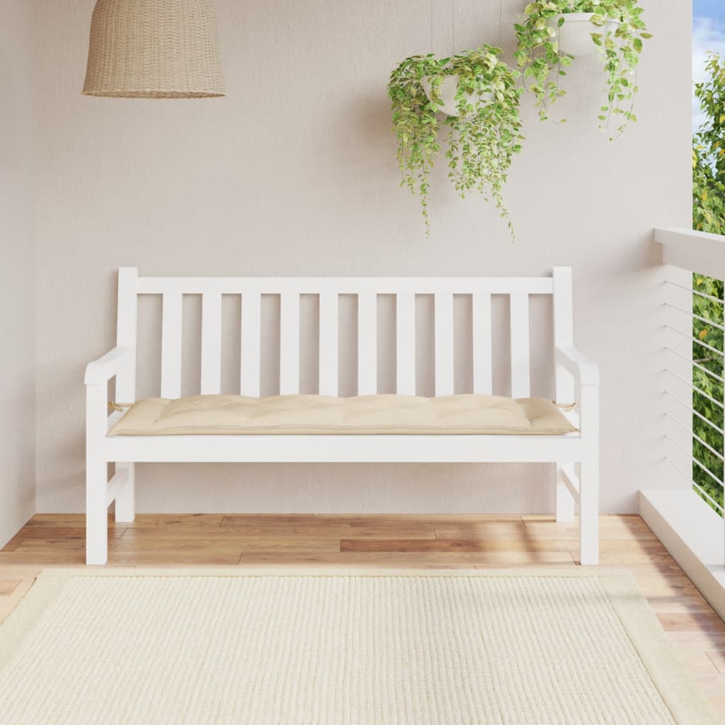 Cojín banco de jardín tela Oxford estampado hojas 150x50x7 cm