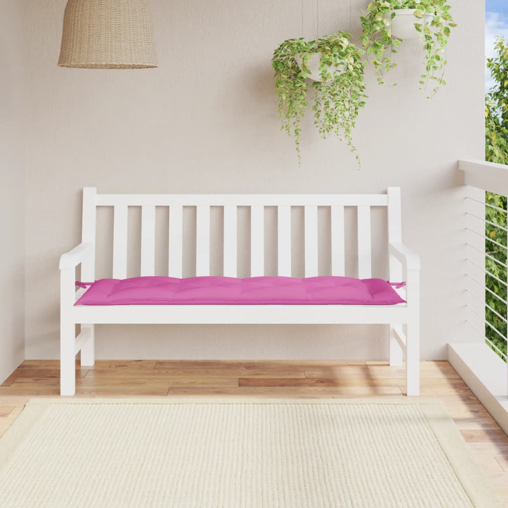 Cojín banco de jardín tela Oxford estampado hojas 100x50x3 cm