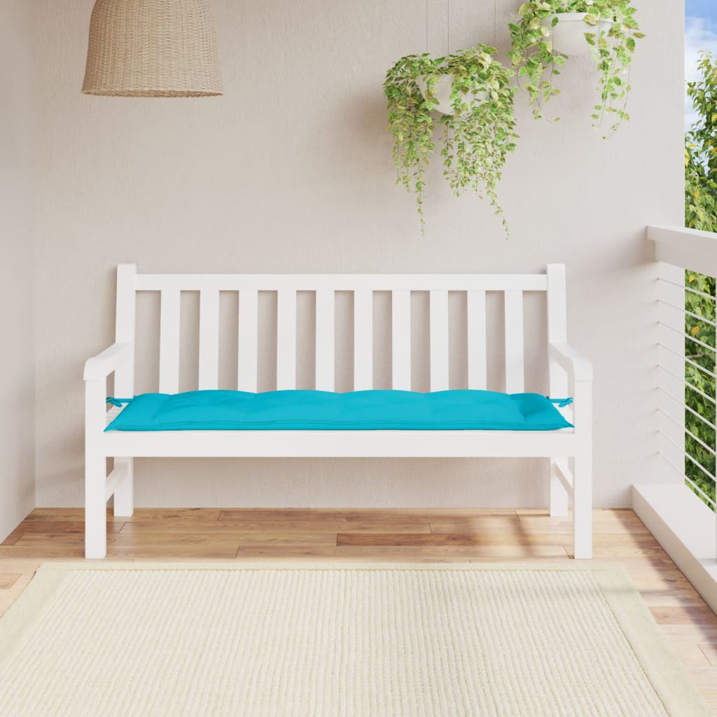 Cojín banco de jardín tela Oxford estampado hojas 100x50x3 cm