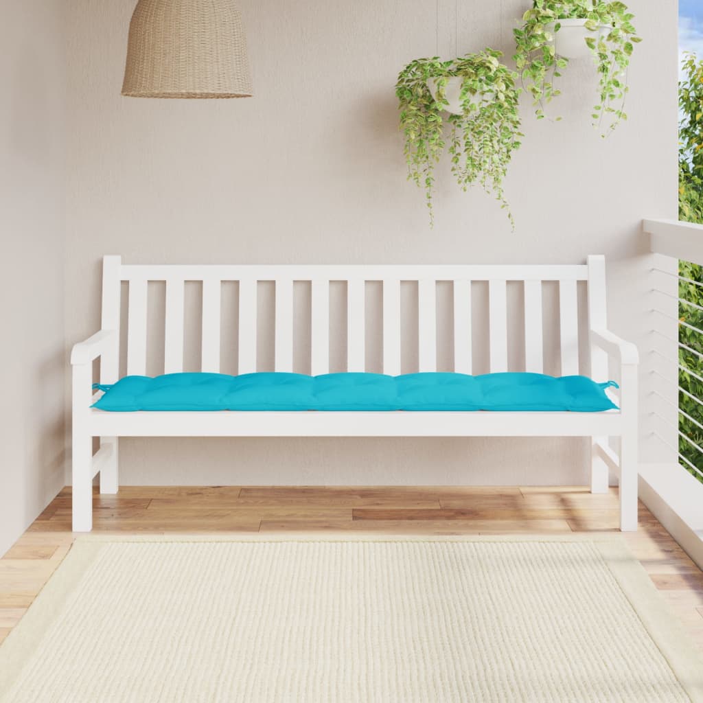 Cojín banco de jardín tela Oxford estampado hojas 100x50x3 cm