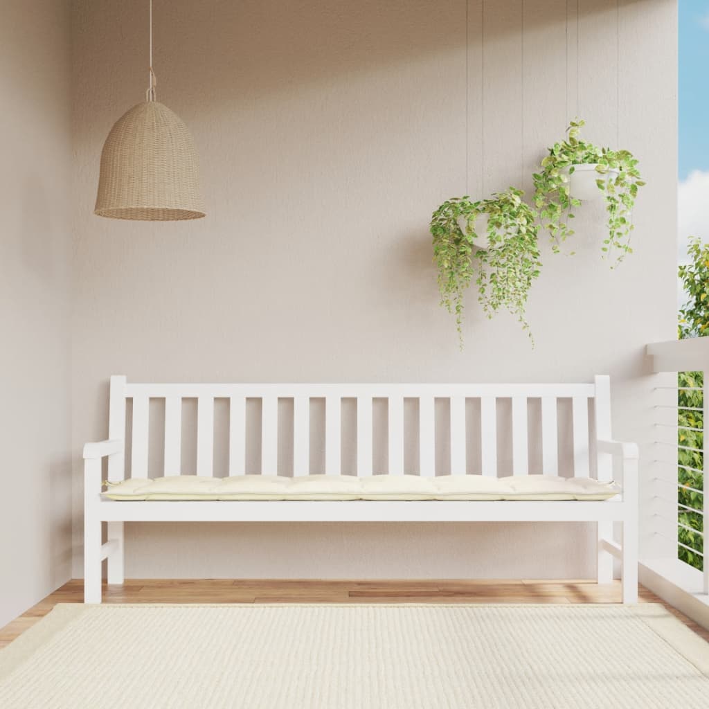 Cojín banco de jardín tela Oxford estampado hojas 150x50x7 cm
