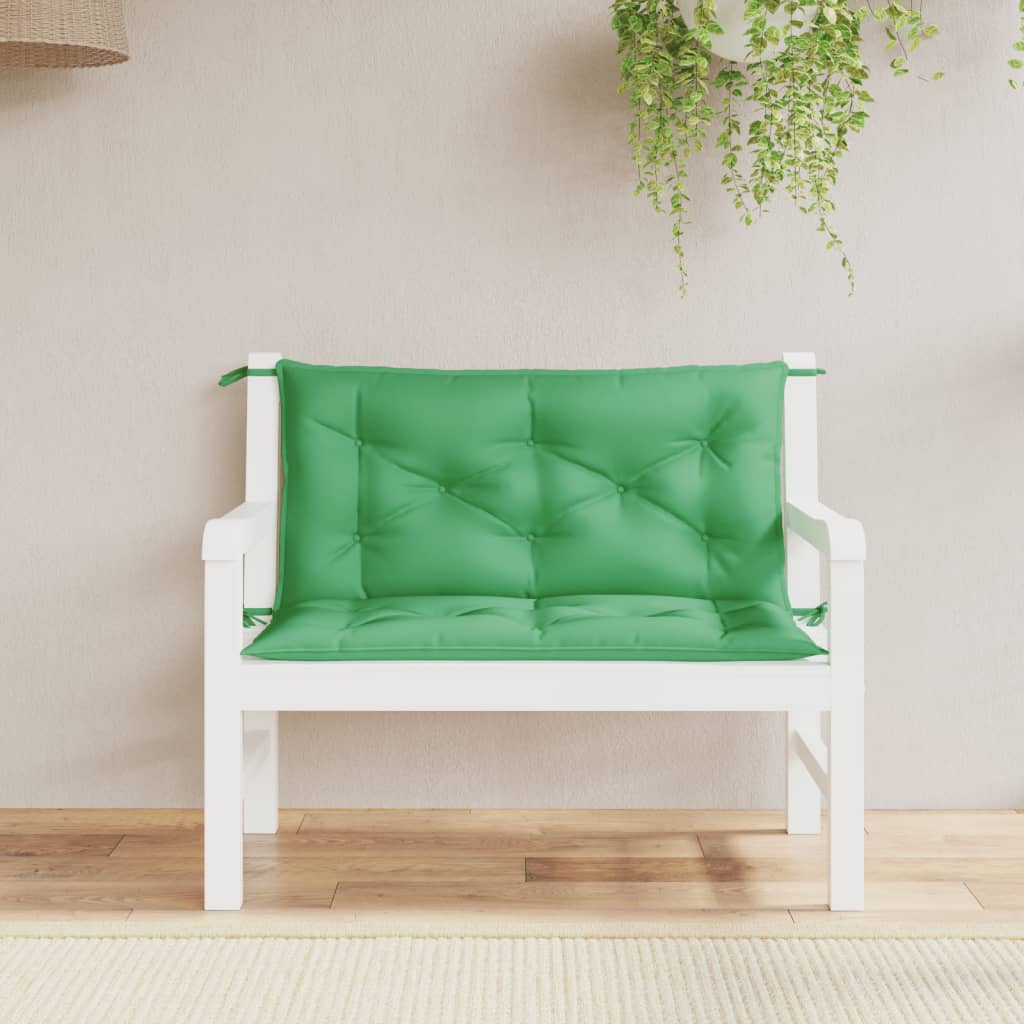 Cojín de banco de jardín tela a rayas azul y blanco 200x50x4 cm