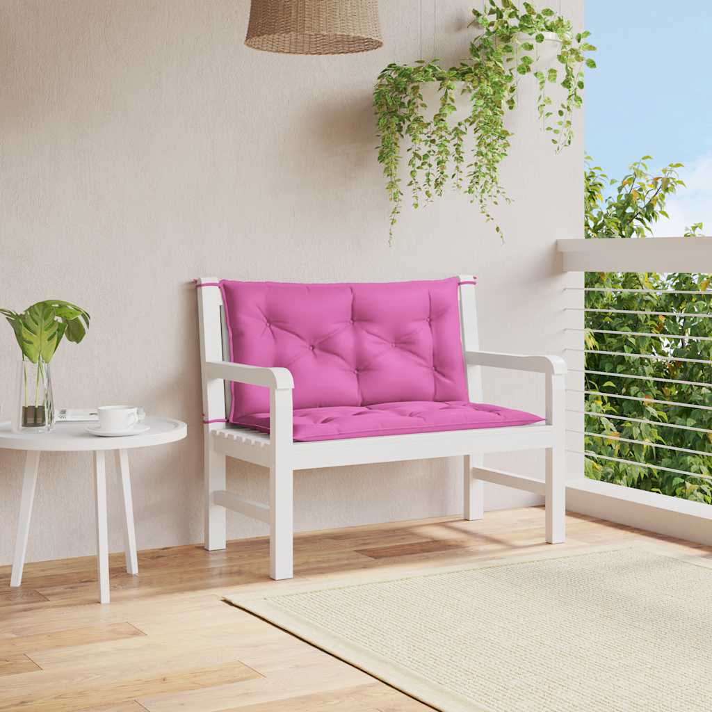 Cojín de banco de jardín tela a rayas azul y blanco 200x50x4 cm