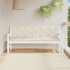 Cojín de banco de jardín tela a rayas azul y blanco 200x50x4 cm
