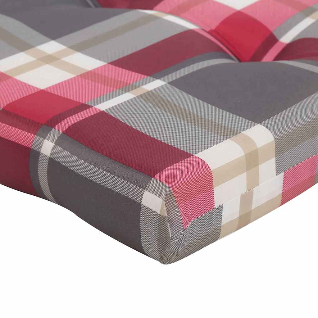 Cojines de sillas 2 pcs Cuadros Rojos 58 x 77 x 4,5 cm