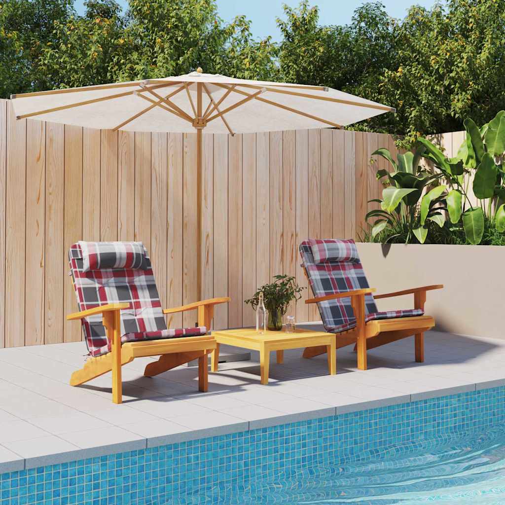 Cojines de sillas 2 pcs Cuadros Rojos 58 x 77 x 4,5 cm