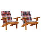 Cojines de sillas 2 pcs Cuadros Rojos 58 x 77 x 4,5 cm