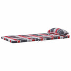 Cojines de sillas 2 pcs Cuadros Rojos 58 x 77 x 4,5 cm