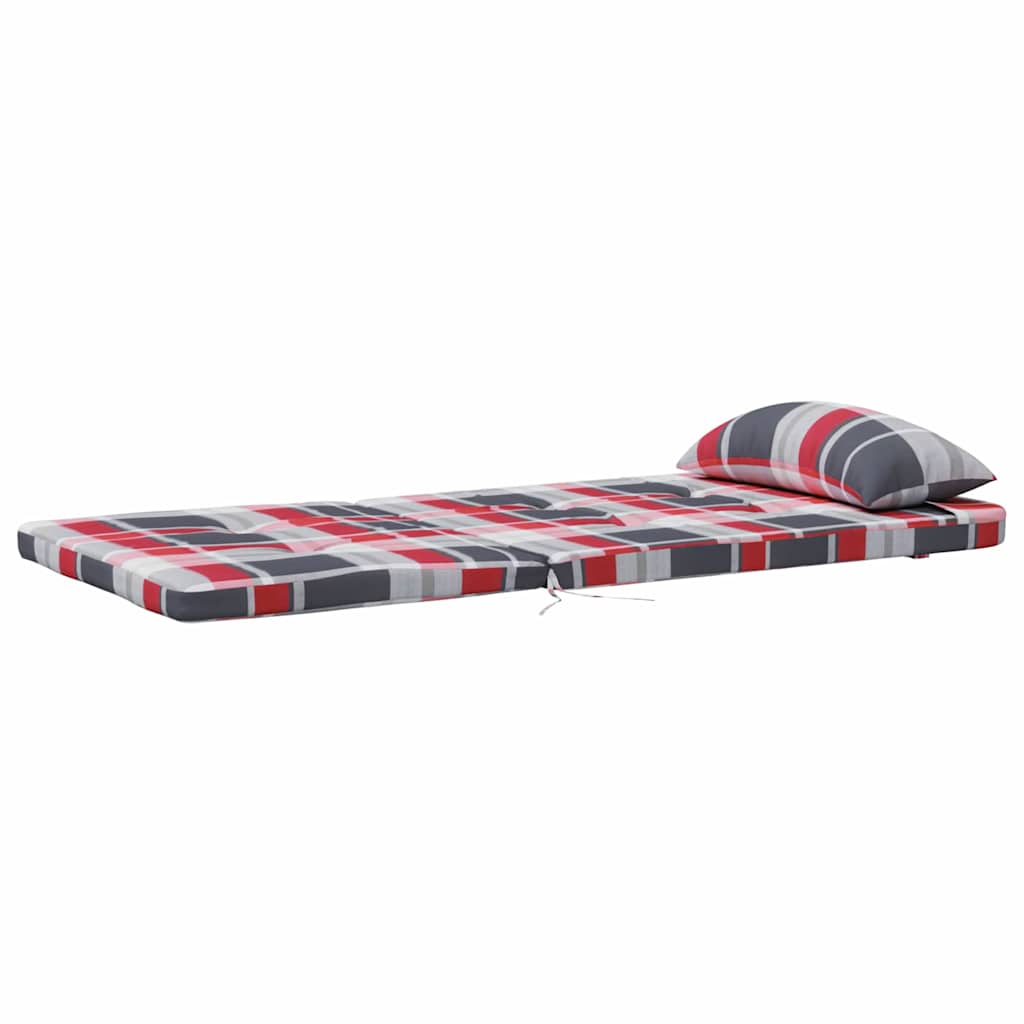 Cojines de sillas 2 pcs Cuadros Rojos 58 x 77 x 4,5 cm