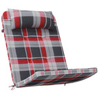 Cojines de sillas 2 pcs Cuadros Rojos 58 x 77 x 4,5 cm