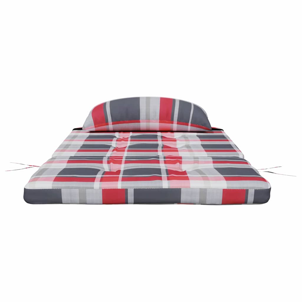 Cojines de sillas 2 pcs Cuadros Rojos 58 x 77 x 4,5 cm