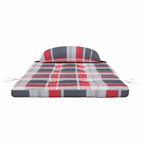 Cojines de sillas 2 pcs Cuadros Rojos 58 x 77 x 4,5 cm