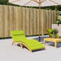 Light blue sun lounger cushion 178 x 60 x 4 cm