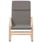 Sillón de relax con taburete de tela gris taupé