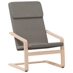 Sillón de relax con taburete de tela gris taupé