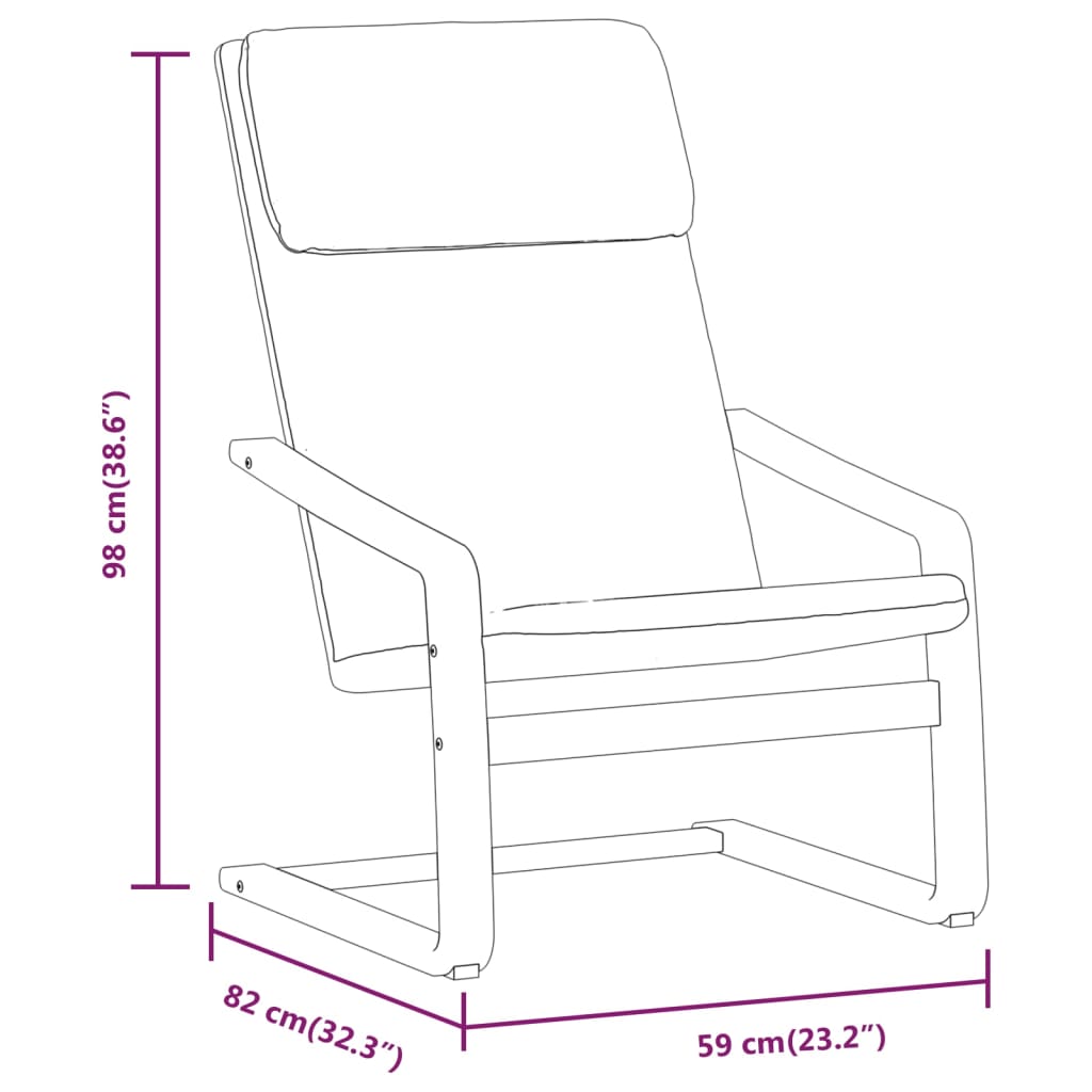 Sillón de relax con taburete de tela gris taupé