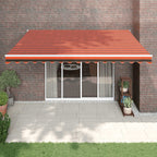 Toldo retráctil aluminio y tela amarillo y blanco 3,5x2,5 m