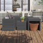 Juego cajas de jardín 4 pzs madera maciza pino gris marrón miel