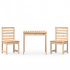 Mesa y sillas de jardín 3 piezas madera maciza de pino