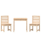 Mesa y sillas de jardín 3 piezas madera maciza de pino
