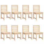Juego de comedor de jardín 11 piezas madera maciza de pino