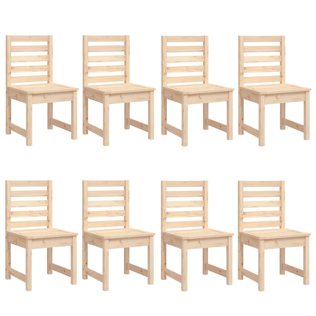 Juego de comedor de jardín 11 piezas madera maciza de pino