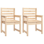 Juego de comedor de jardín 11 piezas madera maciza de pino