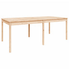 Juego de comedor de jardín 11 piezas madera maciza de pino