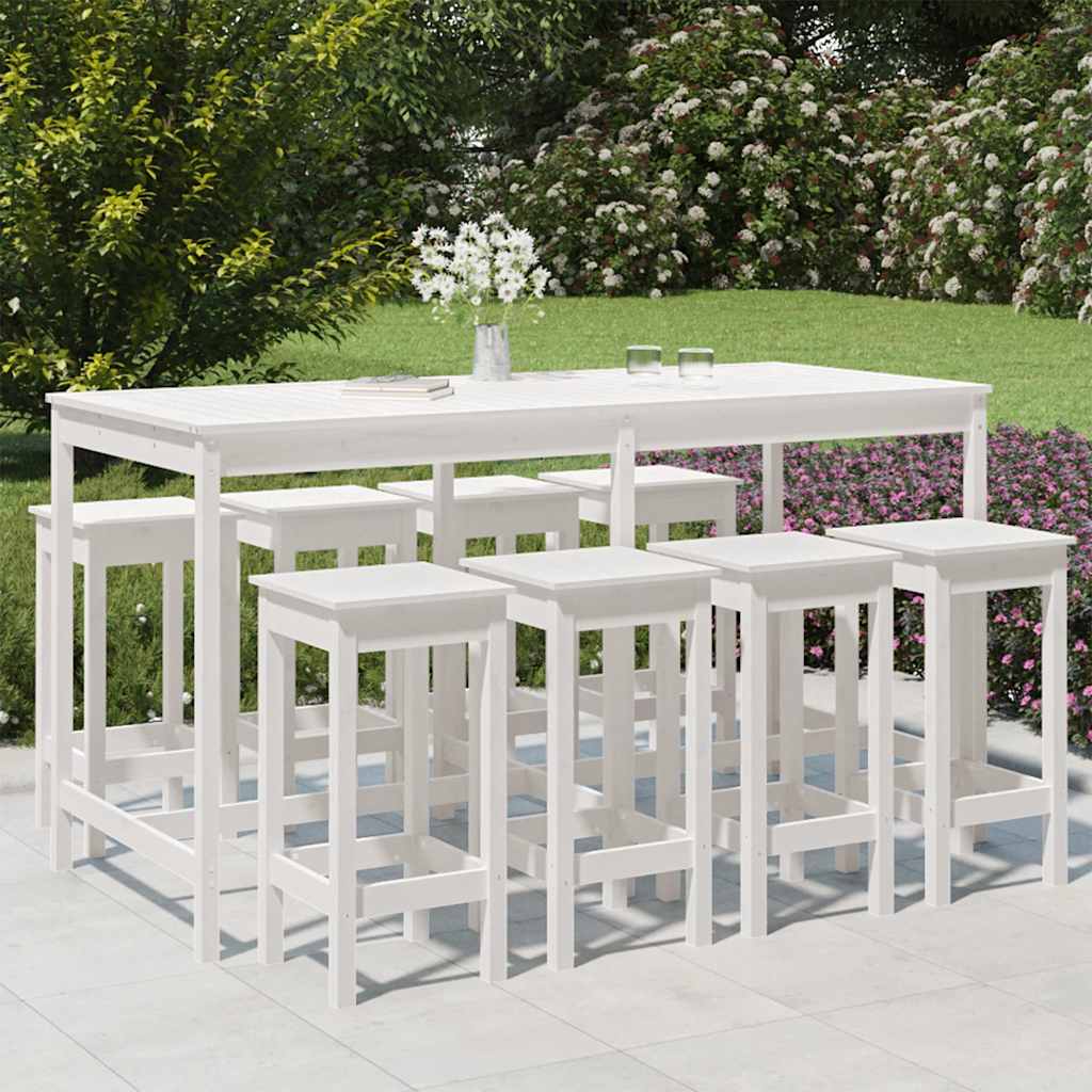Conjunto de mobiliário de jardim 7 peças madeira maciça abeto Douglas