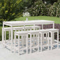 Juego de muebles de jardín 7 pzas madera maciza abeto Douglas