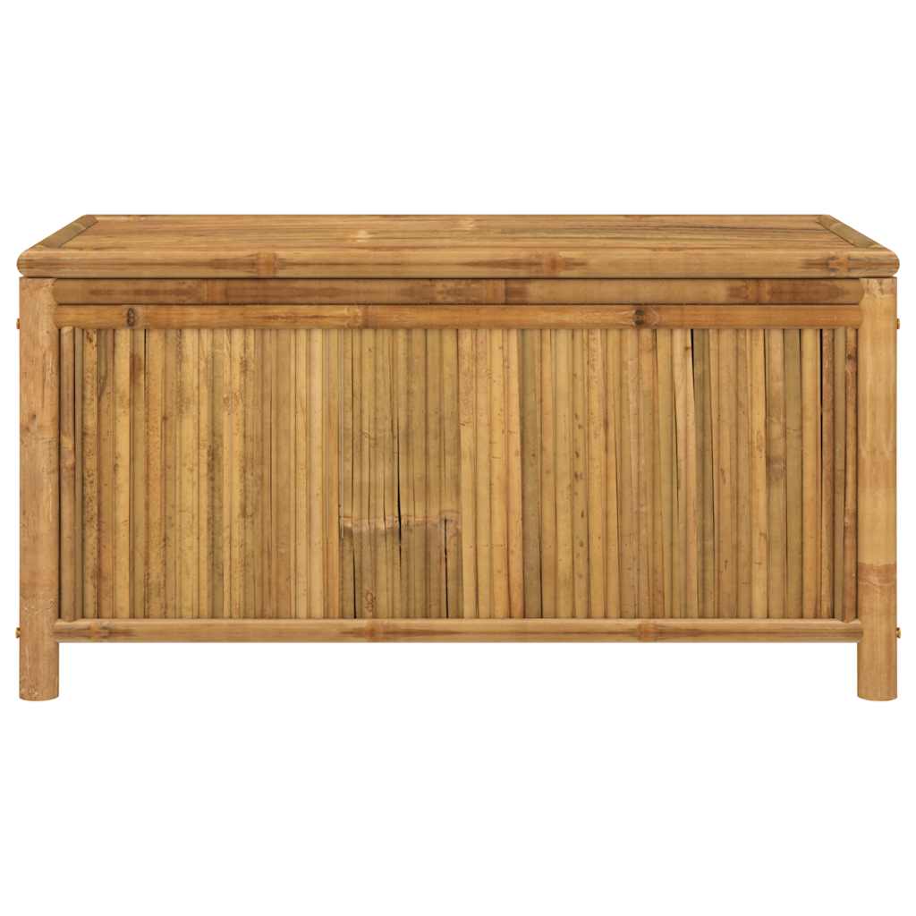 Caja de almacenaje de jardín bambú 110x52x55 cm