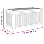 Caja de almacenaje de jardín bambú 110x52x55 cm