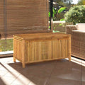 Caja de almacenaje de jardín bambú 110x52x55 cm
